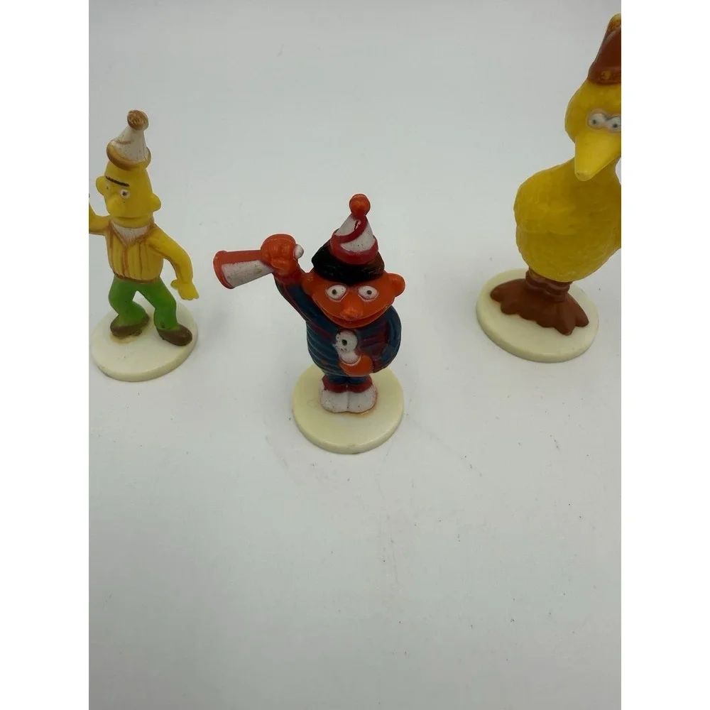 Vintage Sesame Street Wilton Cake Topper Figures Big Bird Bert Ernie Birthday